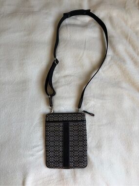 Coach Black and Gray Signature Crossbody Bag